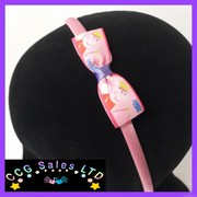 HANDMADE PEPPA PIG HEADBAND HAIR ACCESSORY